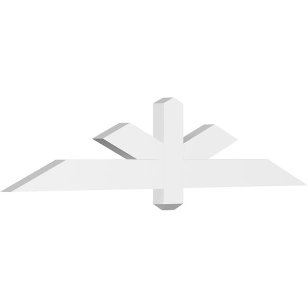 Ekena Millwork Kennewick Architectural Grade PVC Gable Bracket, 60"W x 12 1/2"H x 2"D x 4"F, 5/12 Pitch GBP060X13X0204KEN00 - main